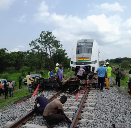 Ghana’s Newly Imported Train Involved in Accident During Test Run